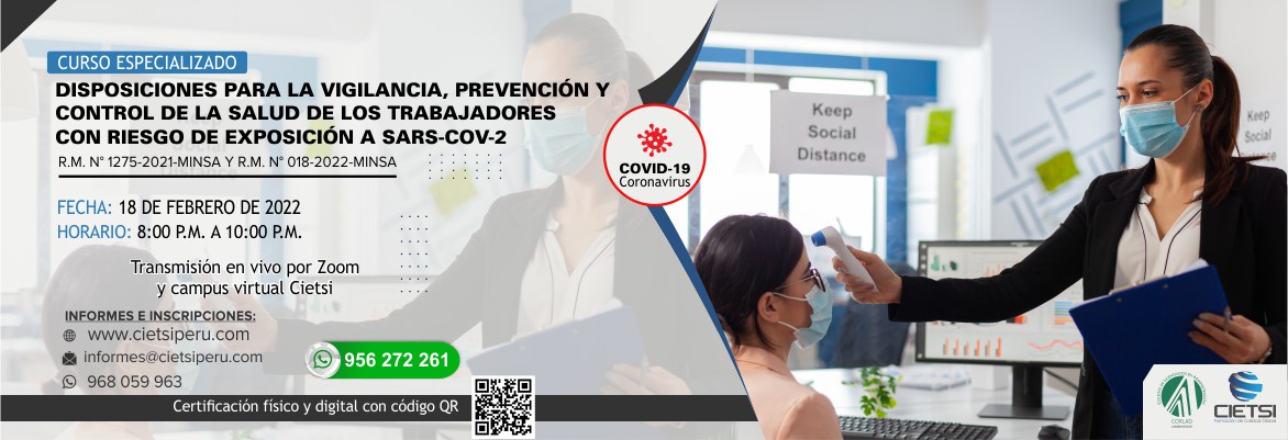 curso disposiciones para la vigilancia  prevenciOn y control de la salud de los trabajadores con riesgo de exposiciOn a sars cov 2